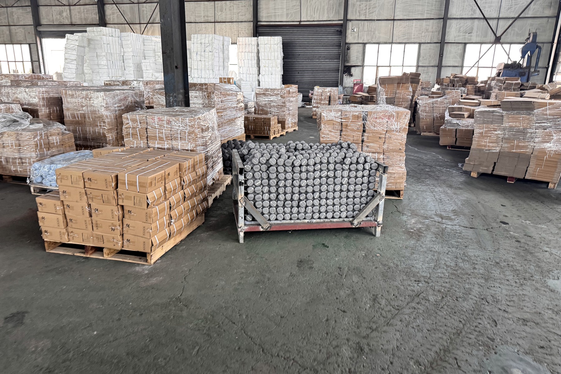 Fitness equipment prepared for shipment through the Dingzhou production network